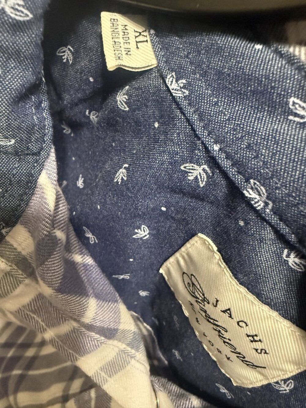 Jachs Girlfriend Women's Blue and White Plaid Super Soft Flannel Shirt - XL - Picture 3 of 3